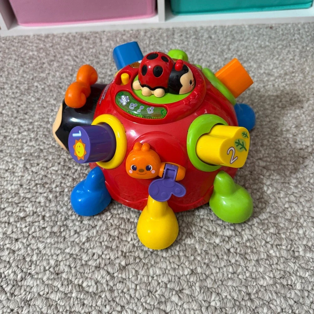Vtech Crazy Legs Learning Bug Red Shape Sorter Pull Toy Musical Toddler Toy